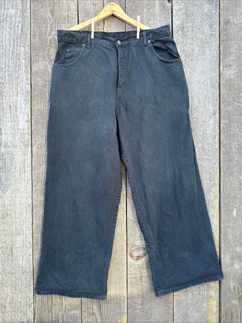 Vintage Solo Wide Leg Baggy Jeans Made in USA Size 40x31.5 Y2K Skater